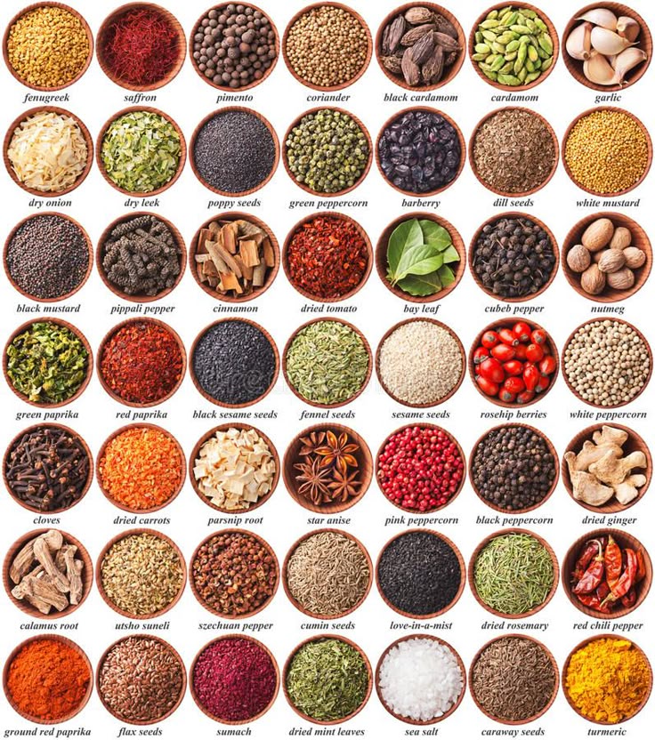 Photo about Large collection of different spices…